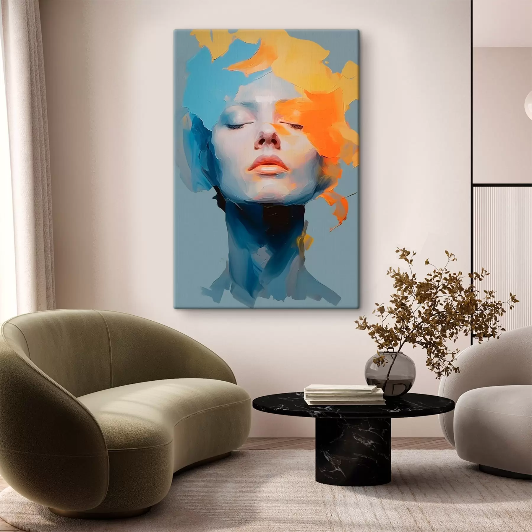 Tableau Fille en peinture s46810