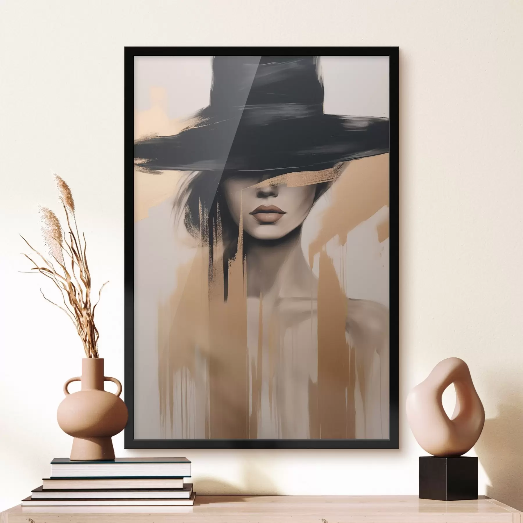 Papier peint Fille au chapeau f46802