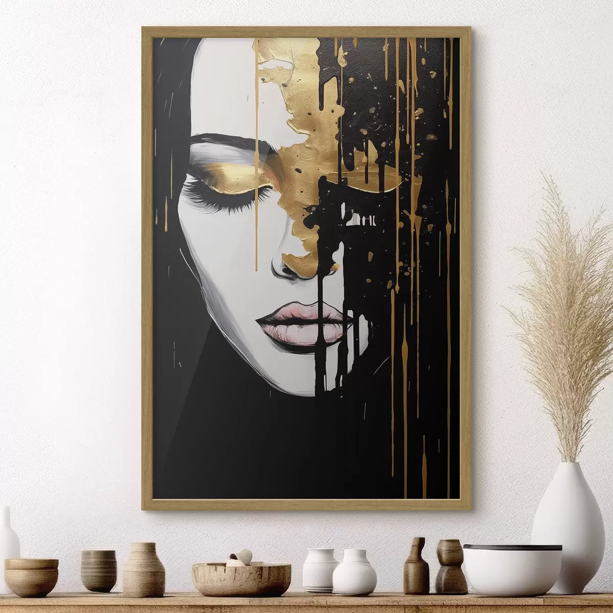 Poster Portrait abstrait d'une jeune fille f46803