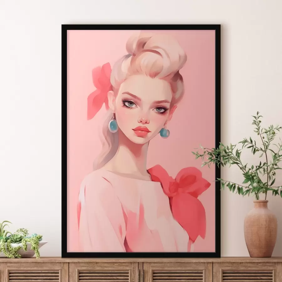 Papier peint Fille en rose f46804