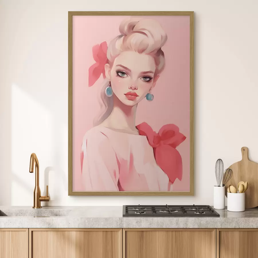 Papier peint Fille en rose f46804
