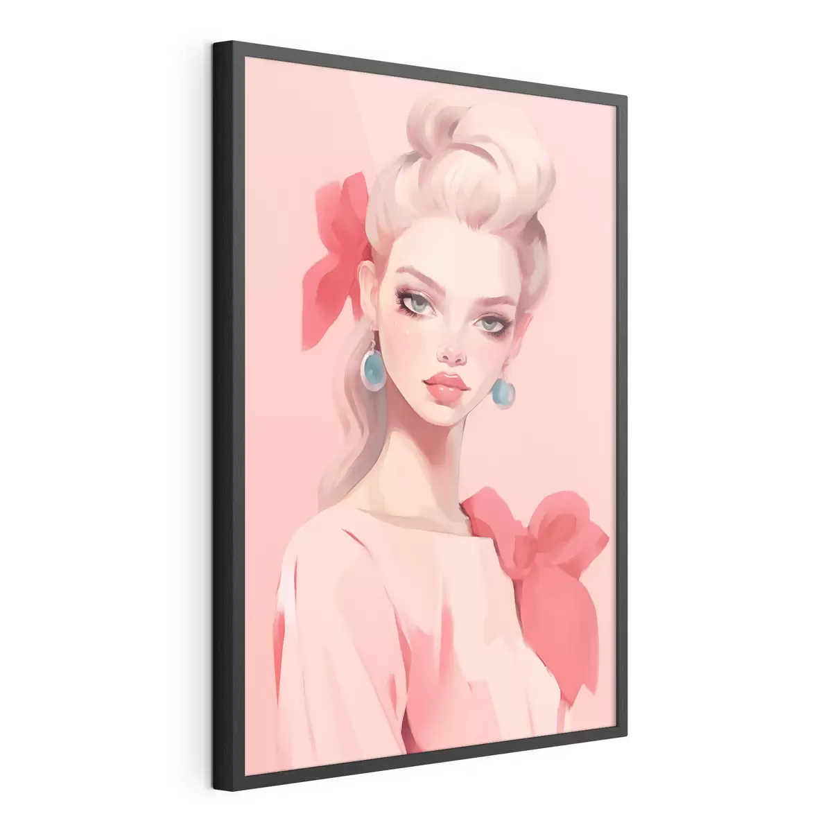 Poster Fille en rose f46804