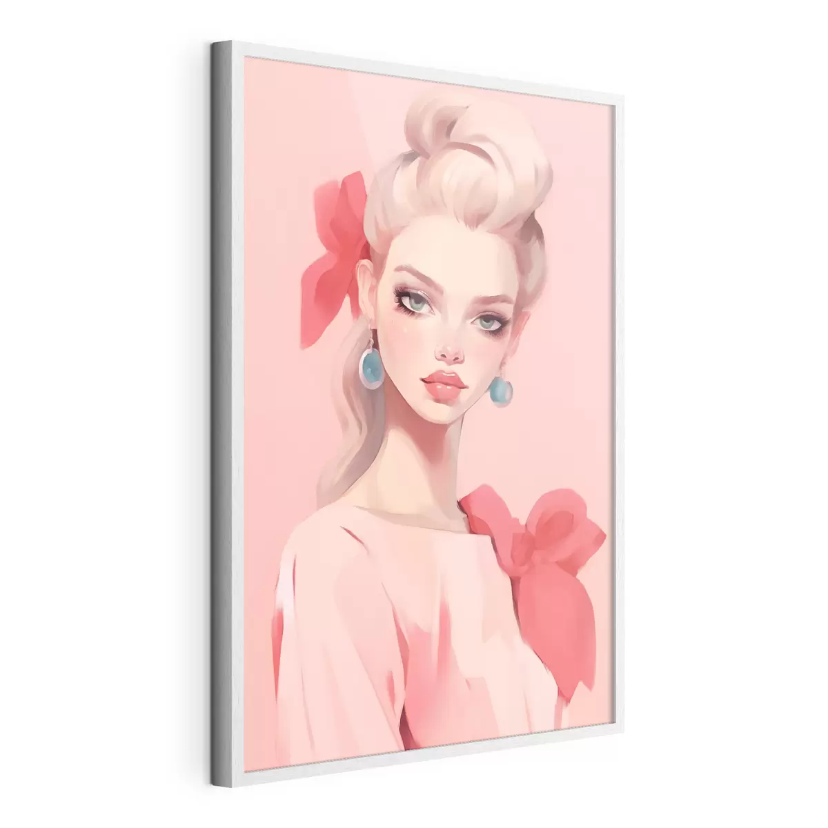 Poster Fille en rose f46804