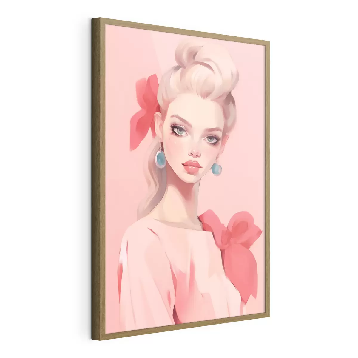 Poster Fille en rose f46804
