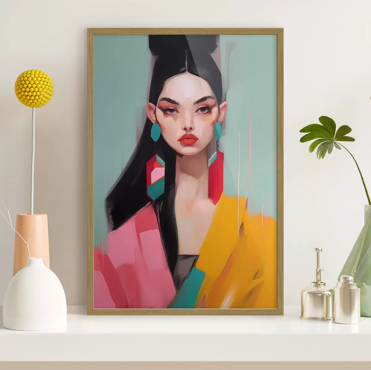 Poster Portrait abstrait de mode f46808