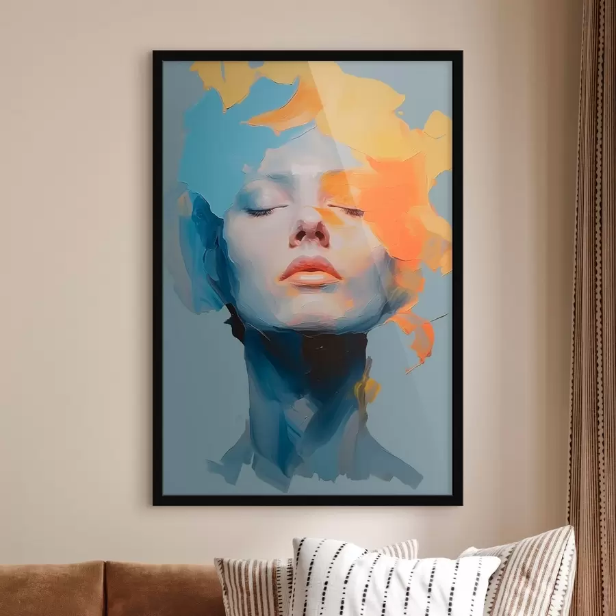 Papier peint Fille en peinture f46810