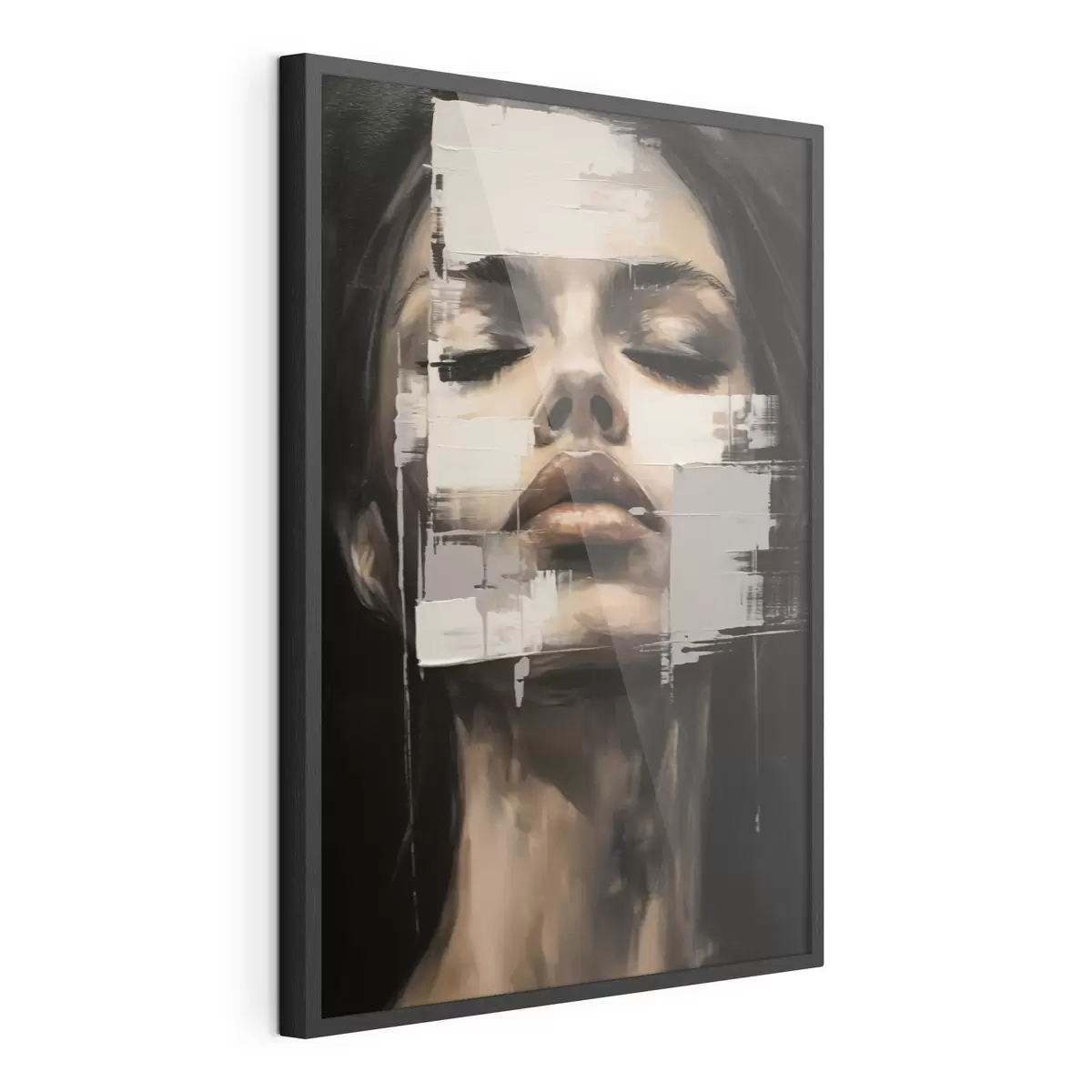 Poster Portrait abstrait avec effet flou f46811
