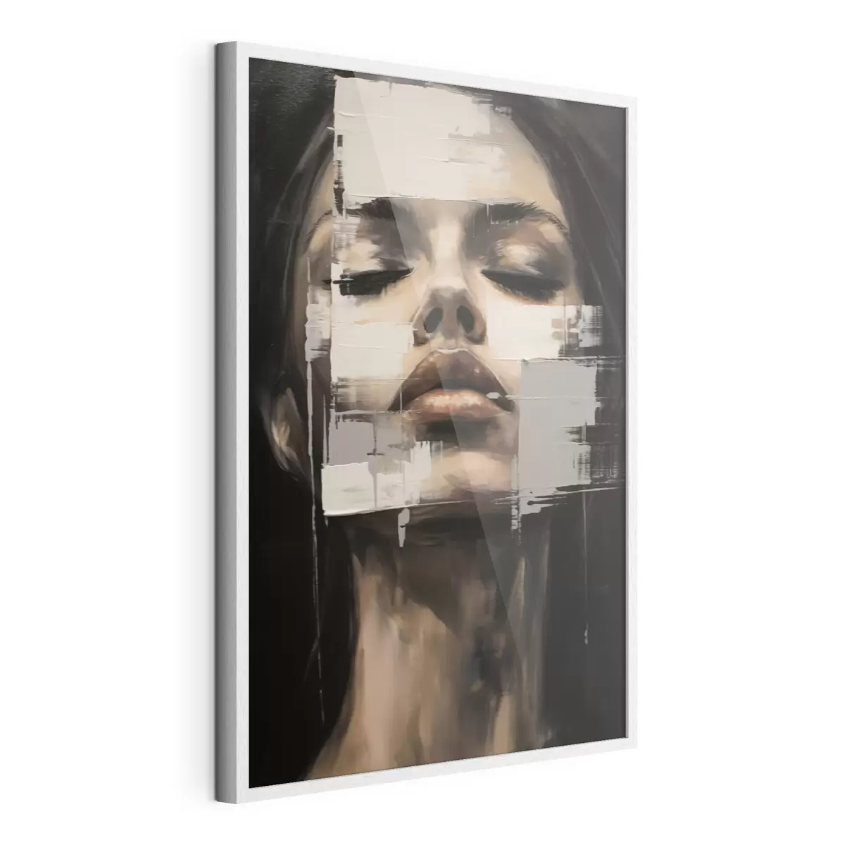 Poster Portrait abstrait avec effet flou f46811