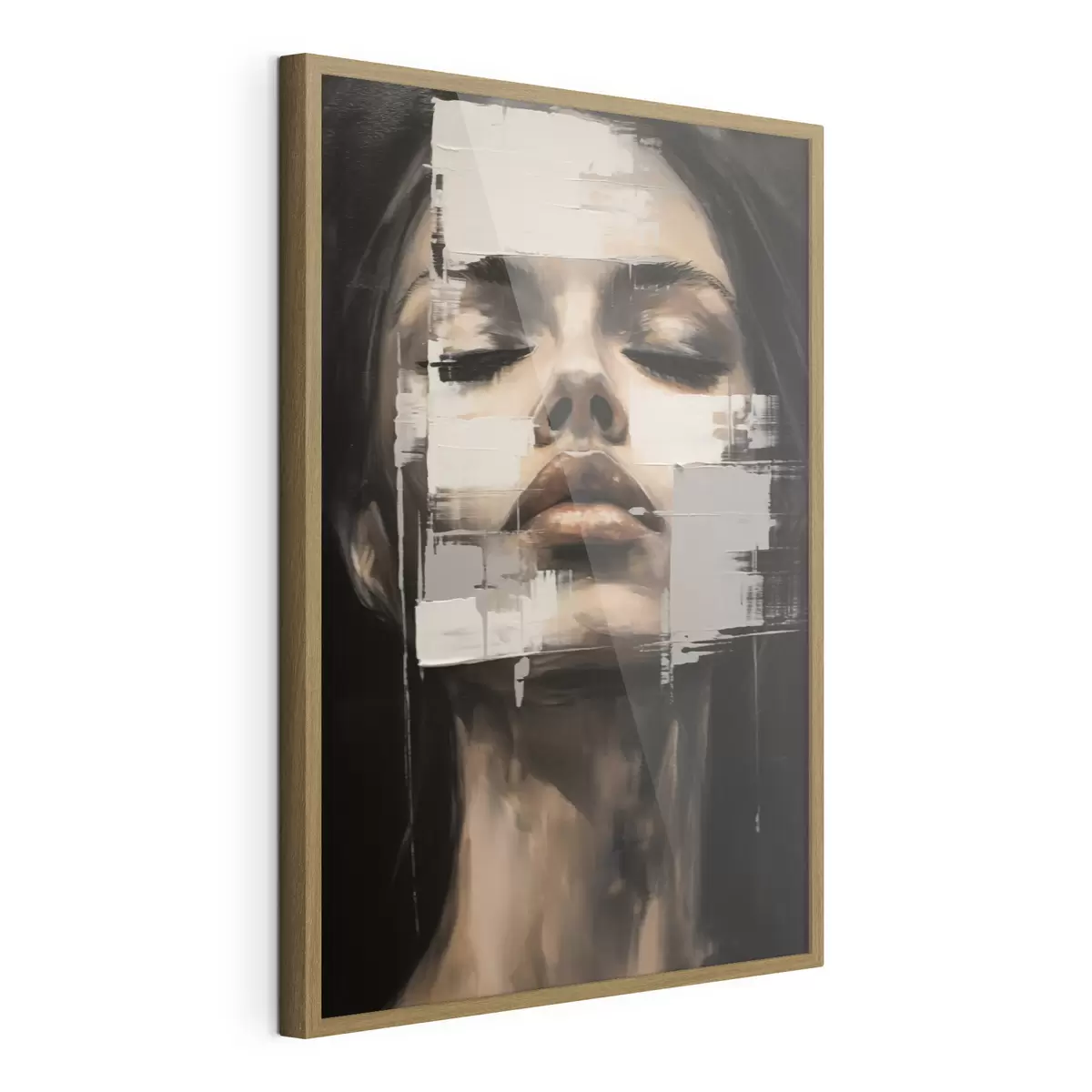 Poster Portrait abstrait avec effet flou f46811