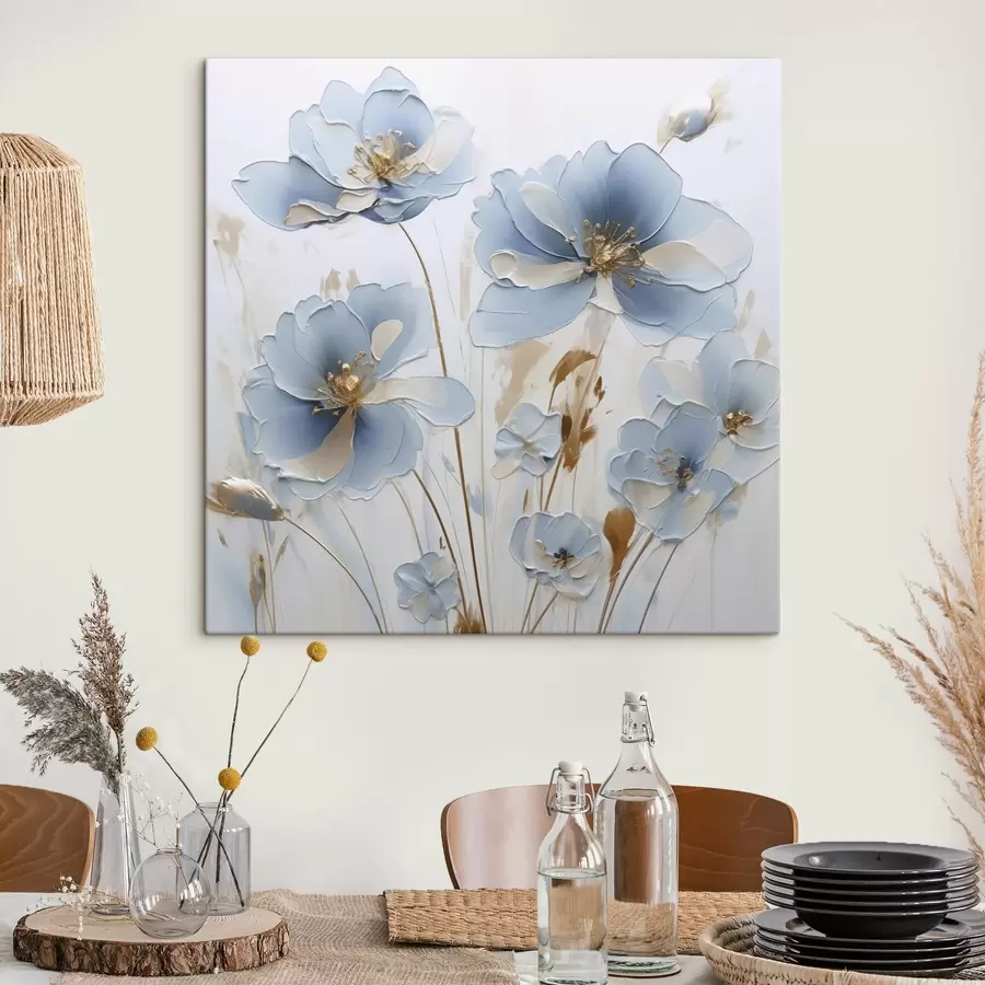Tableau Fleurs délicates imitation peinture s46824