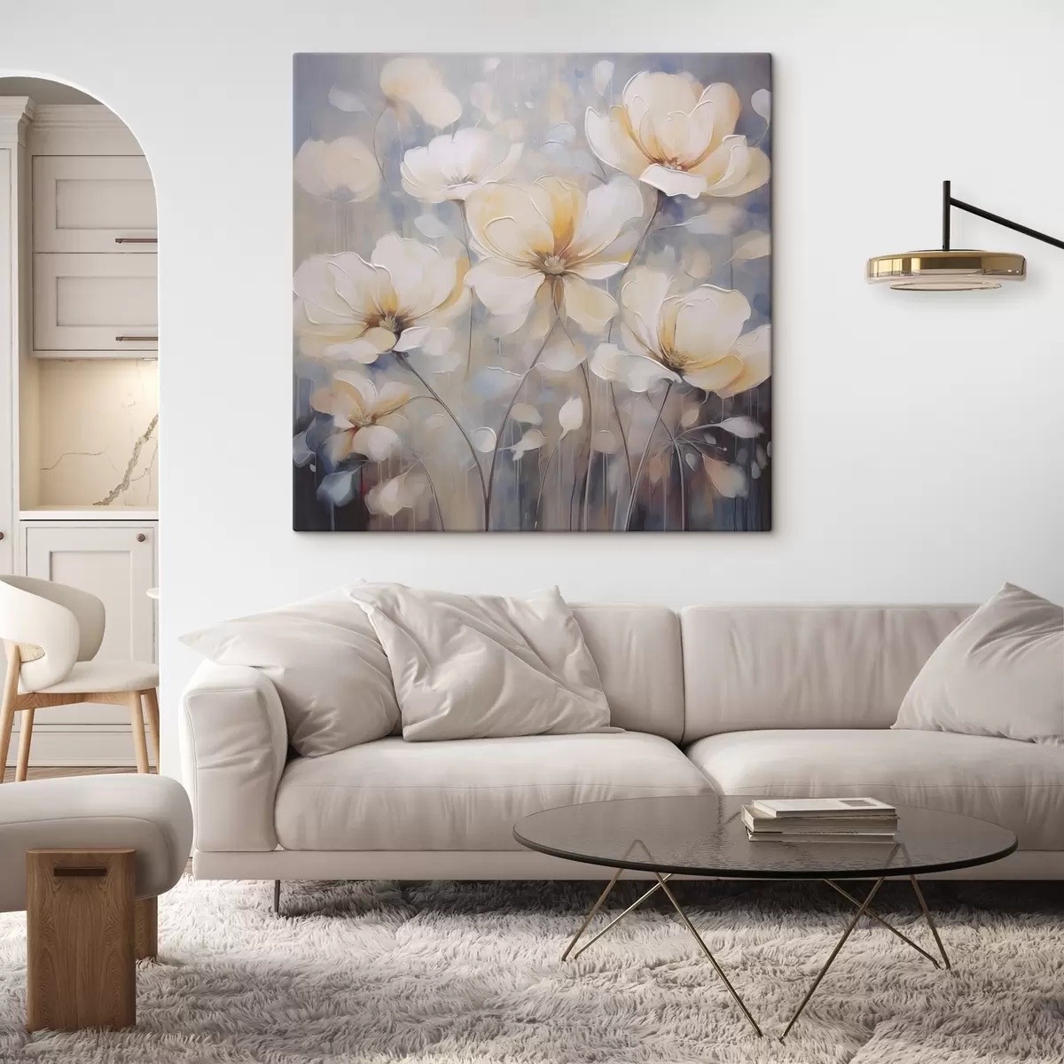 Tableau Bouquet de fleurs primitives s46832