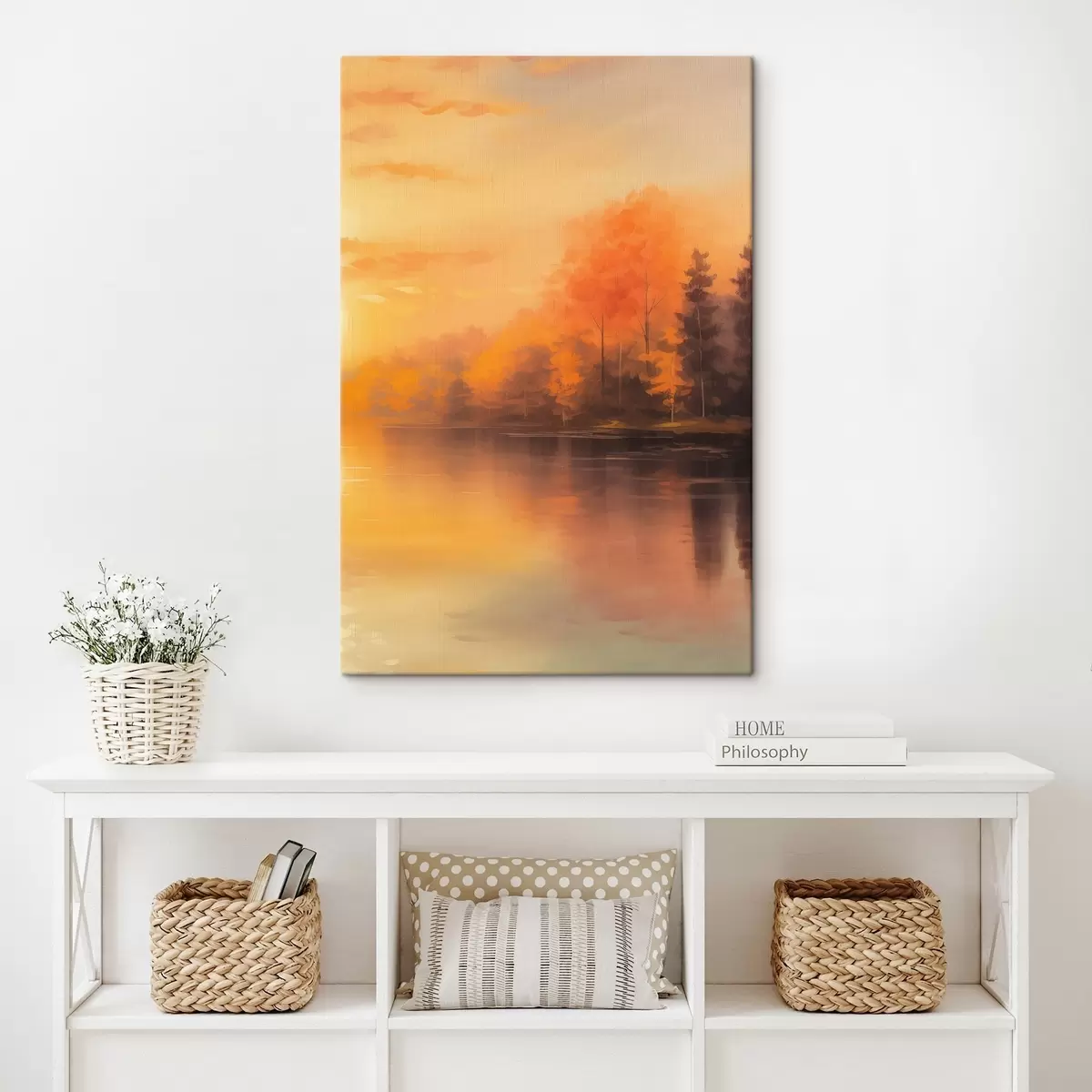 Tableau Forêt près d'un étang s46772