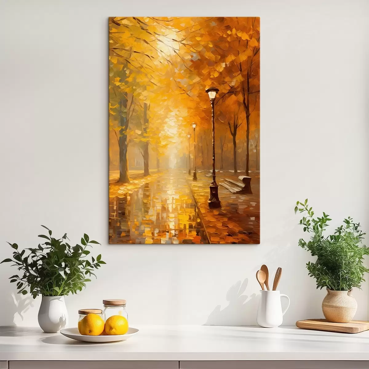 Tableau Allée dans un parc en automne s46778