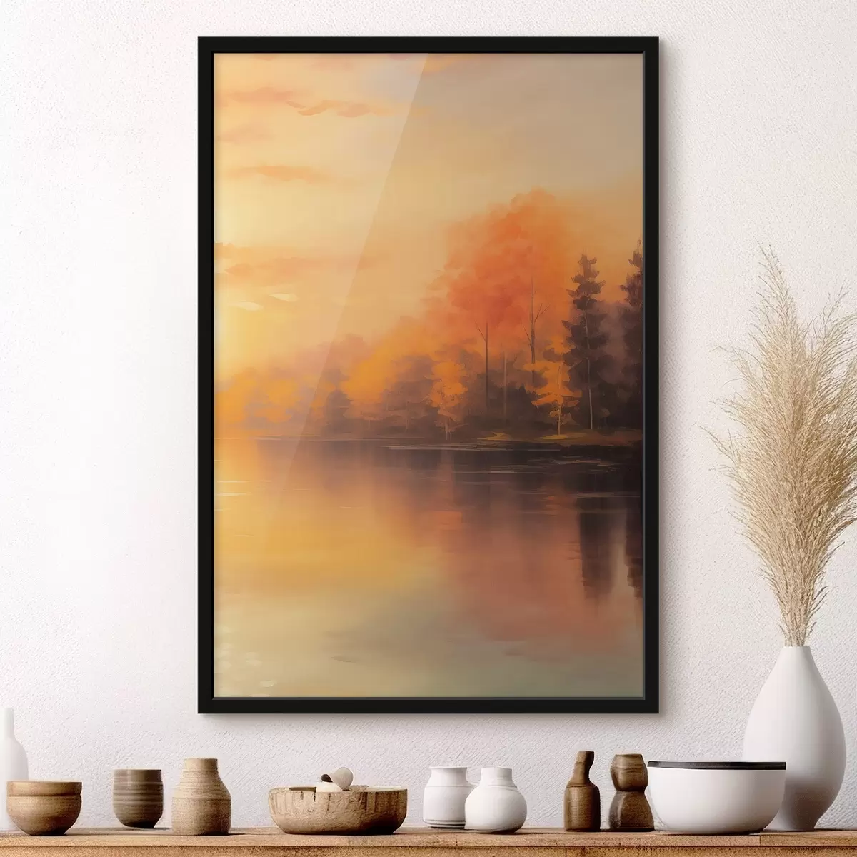 Poster Forêt près d'un étang f46772