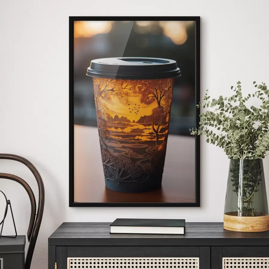 Papier peint Verre à café avec motif naturel f46776