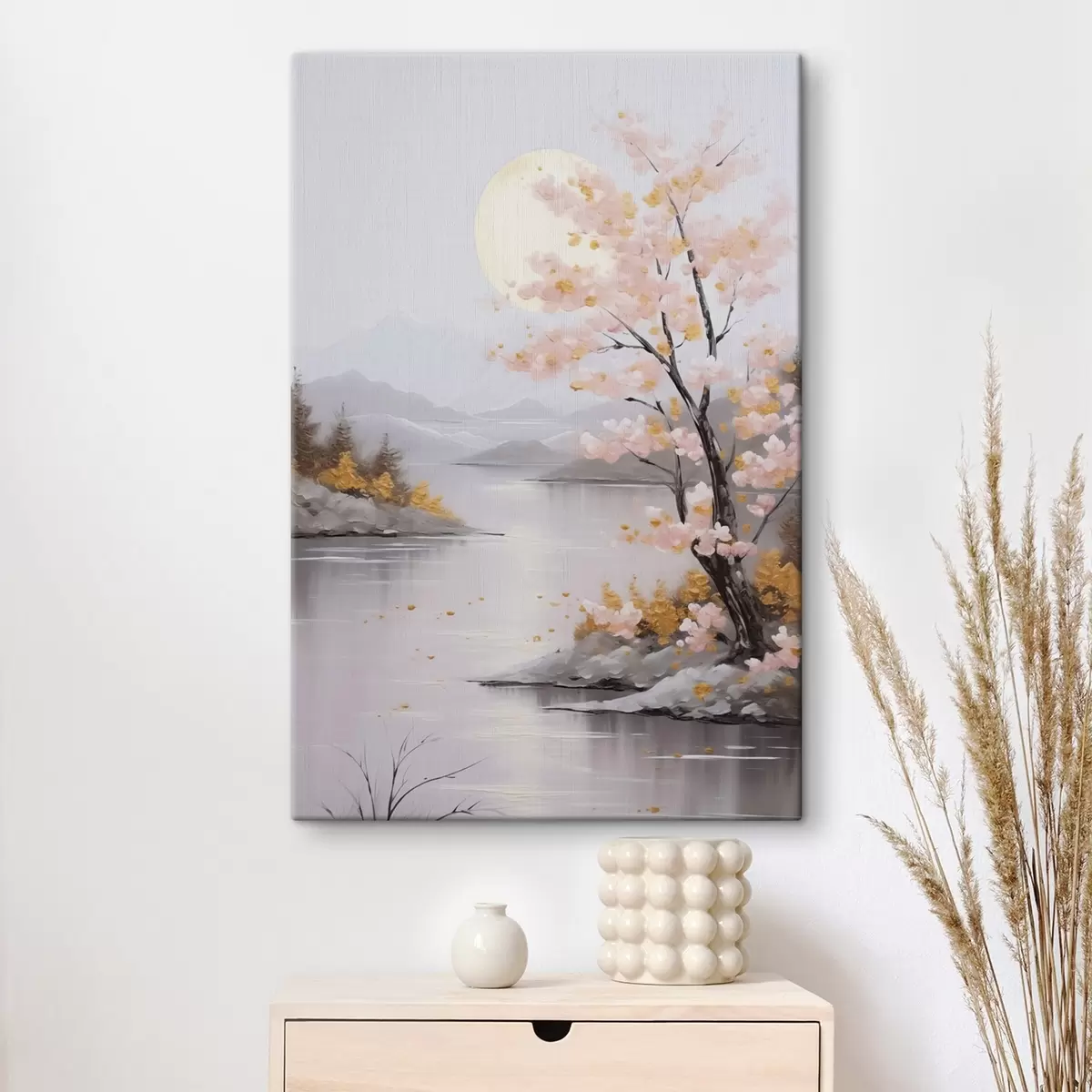 Tableau Imitation abstraite d'un paysage peint s46840