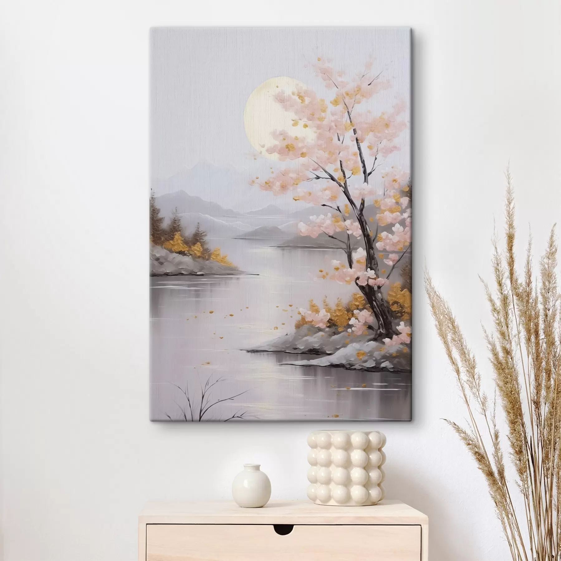 Tableau Imitation abstraite d'un paysage peint s46840