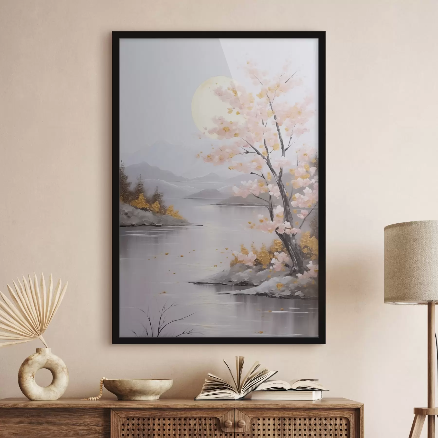 Papier peint Imitation abstraite d'un paysage peint f46840