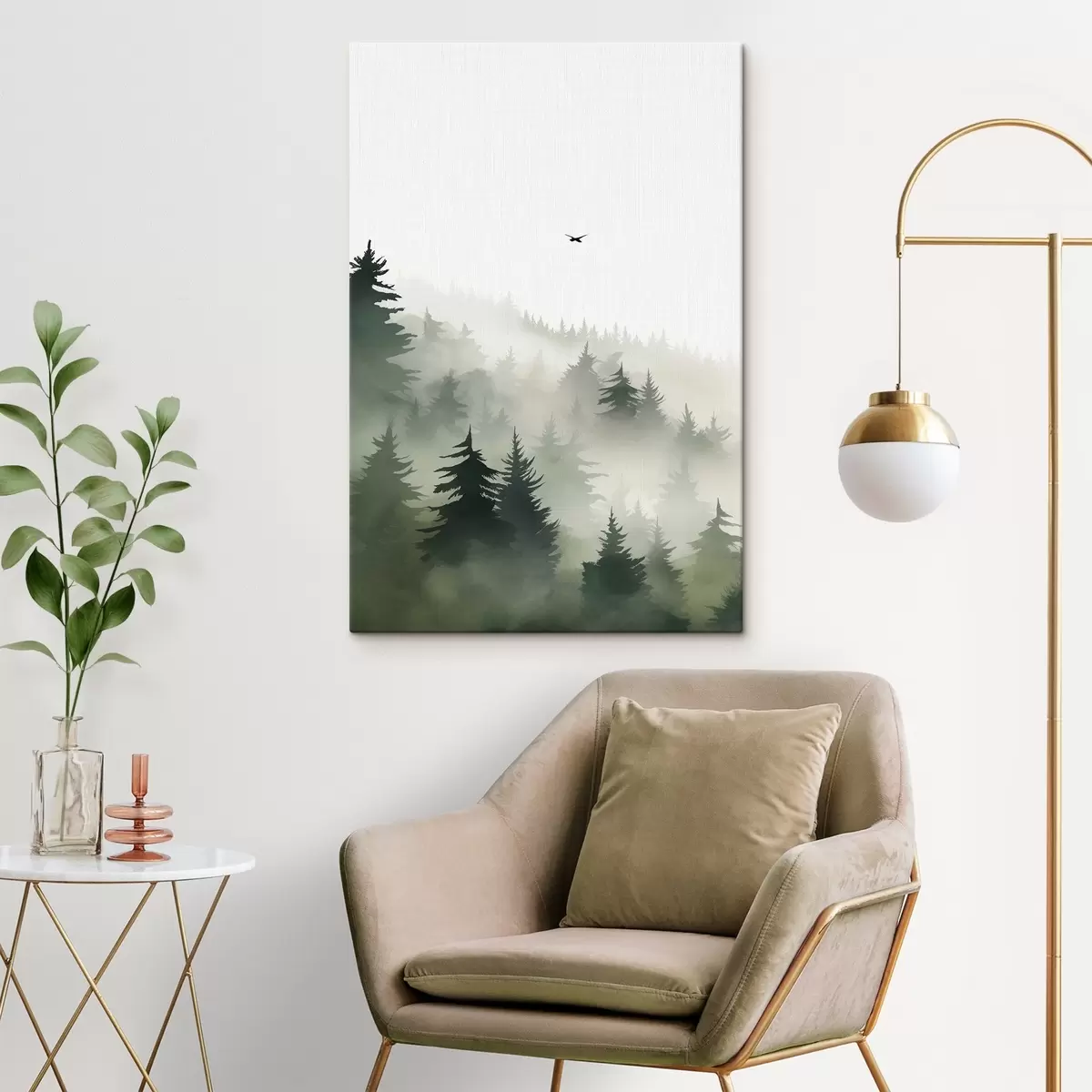 Tableau Forêt dans le brouillard s46875