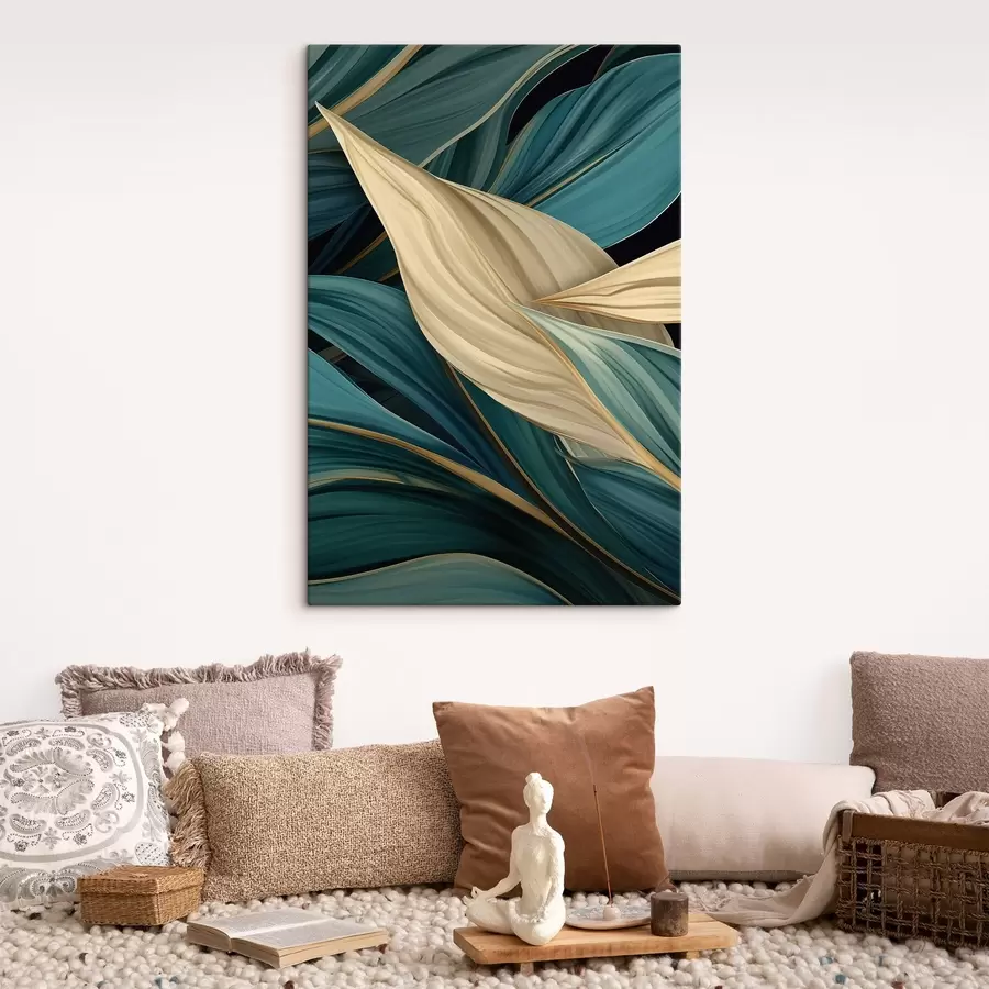 Tableau Grandes feuilles abstraites s46880