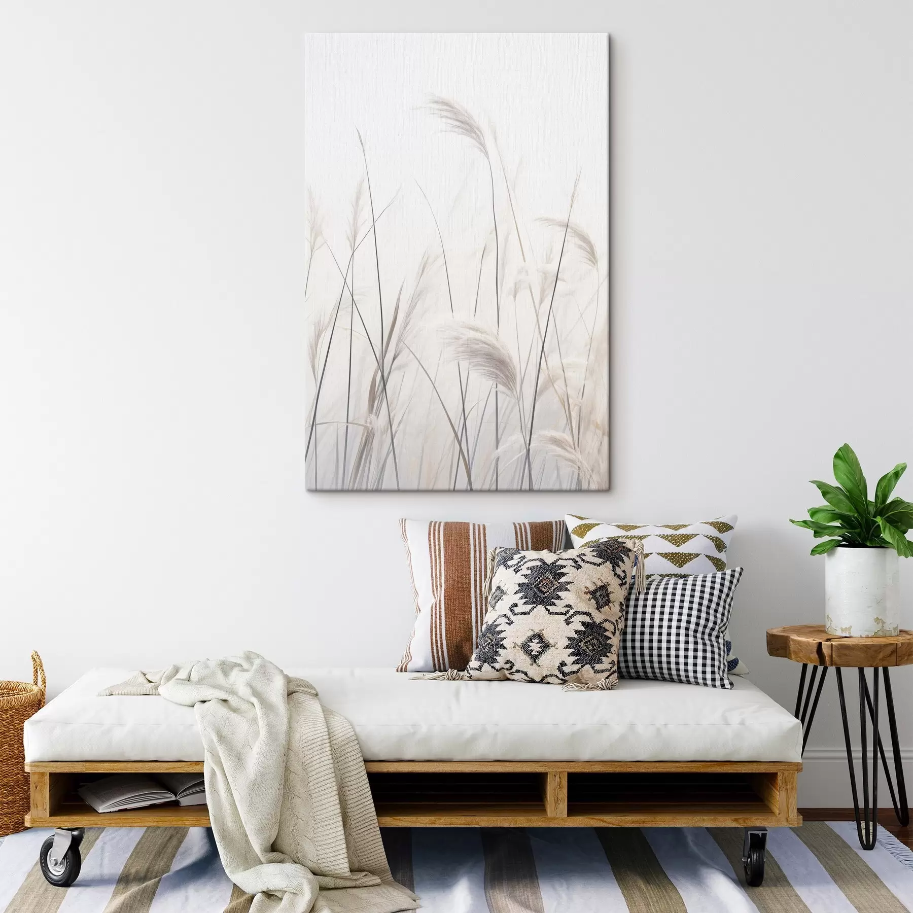 Tableau Plantes sur fond clair s46883