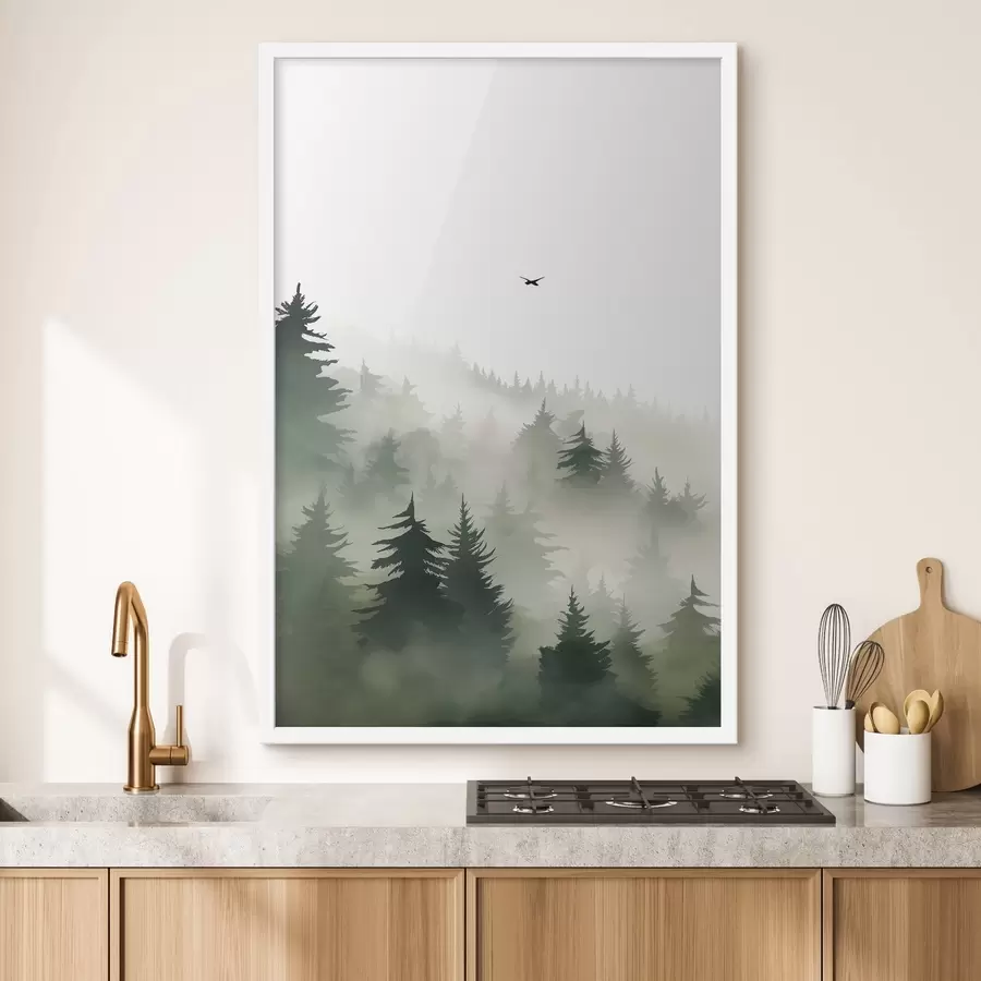 Papier peint Forêt dans le brouillard f46875