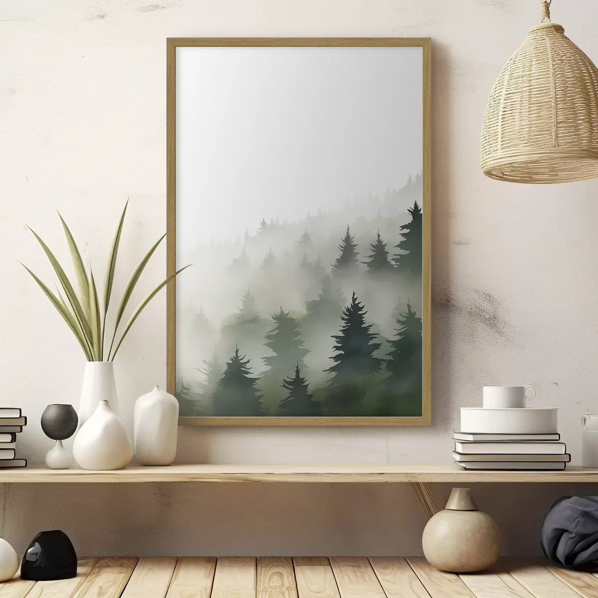 Poster Forêt brumeuse f46876