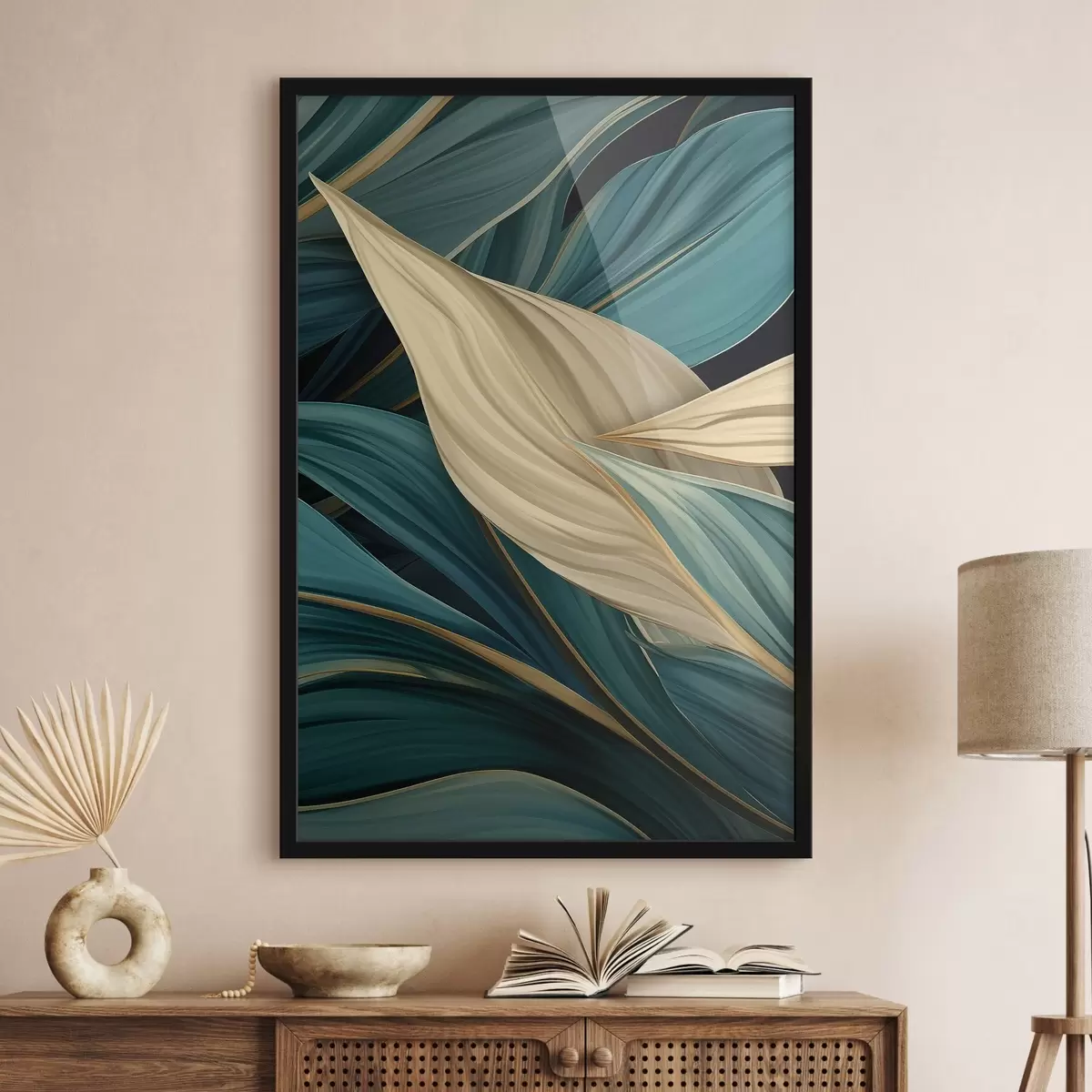 Poster Grandes feuilles abstraites f46880