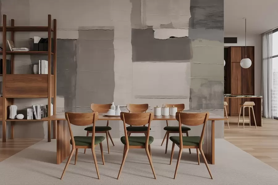 Papier peint Rectangles texturés apaisants dans des tons gris-beige w04958