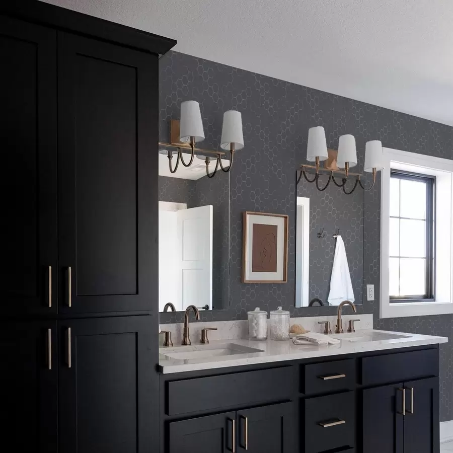 Papier peint Motif nid d'abeille graphite foncé avec profondeur a01061v1