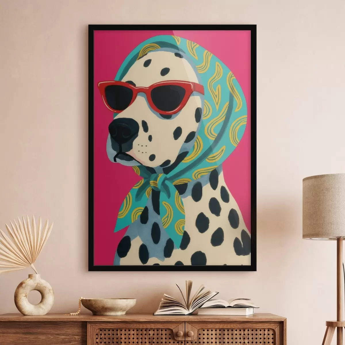 Poster Chien avec une écharpe f46858