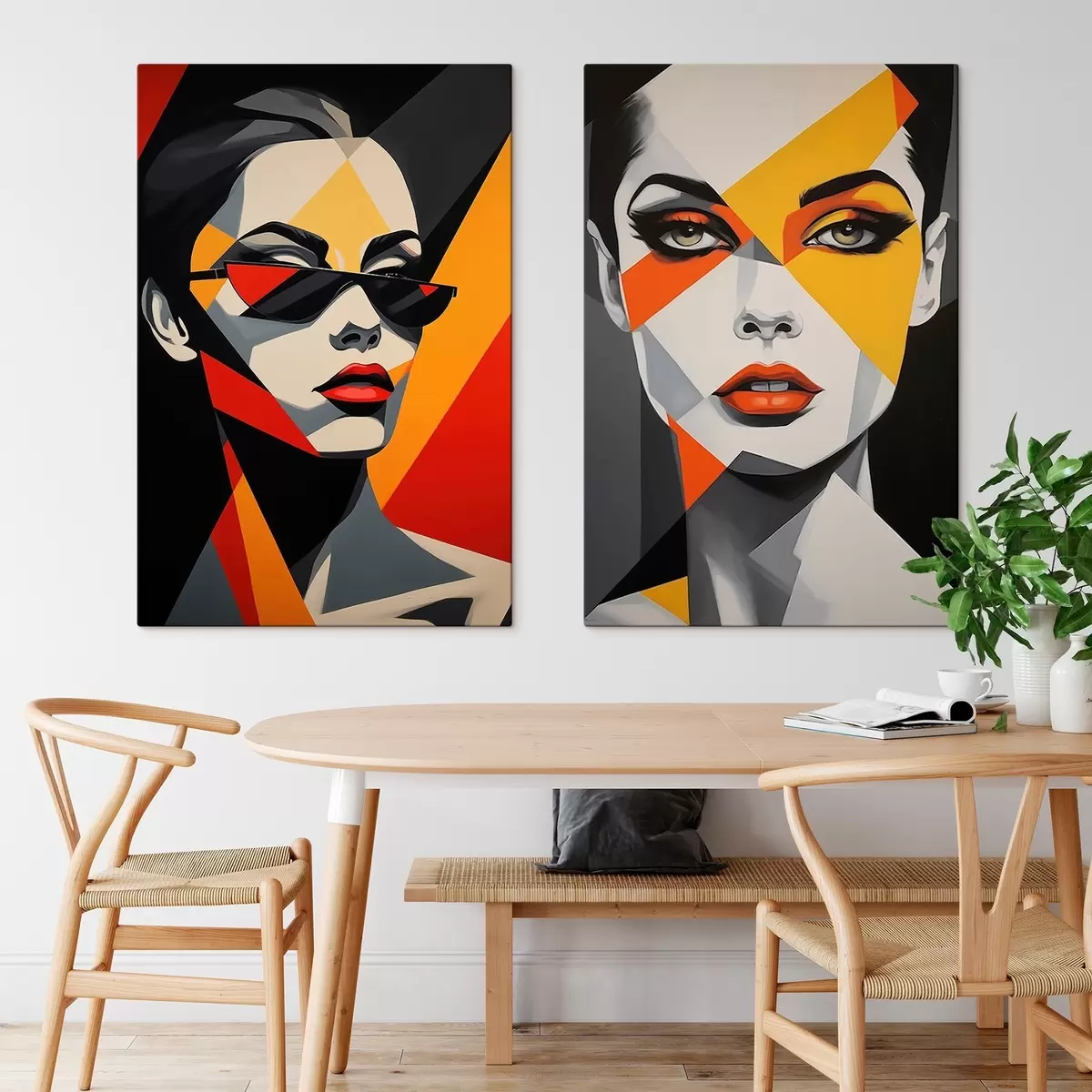 Tableau Portraits abstraits m01077