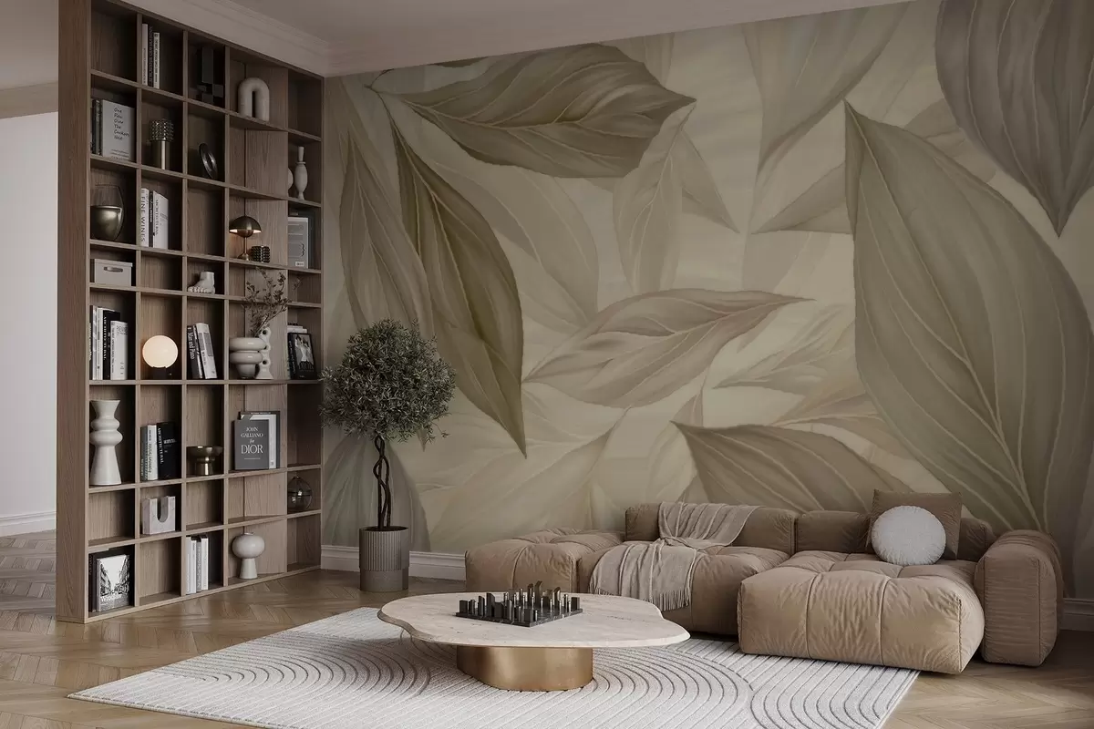 Papier peint Feuilles abstraites délicates w04969