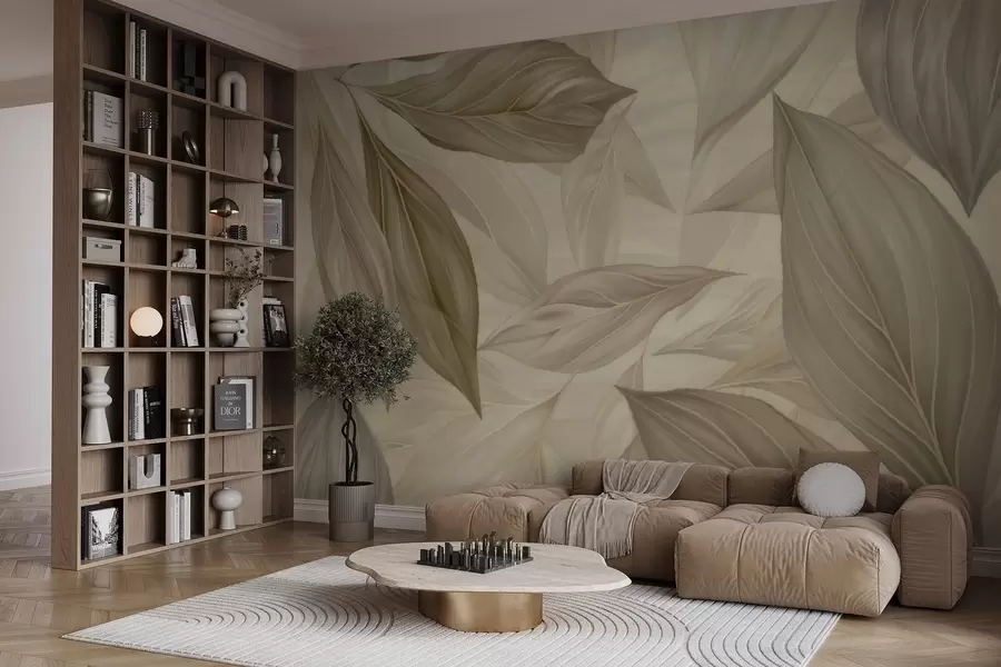 Papier peint Feuilles abstraites délicates w04969