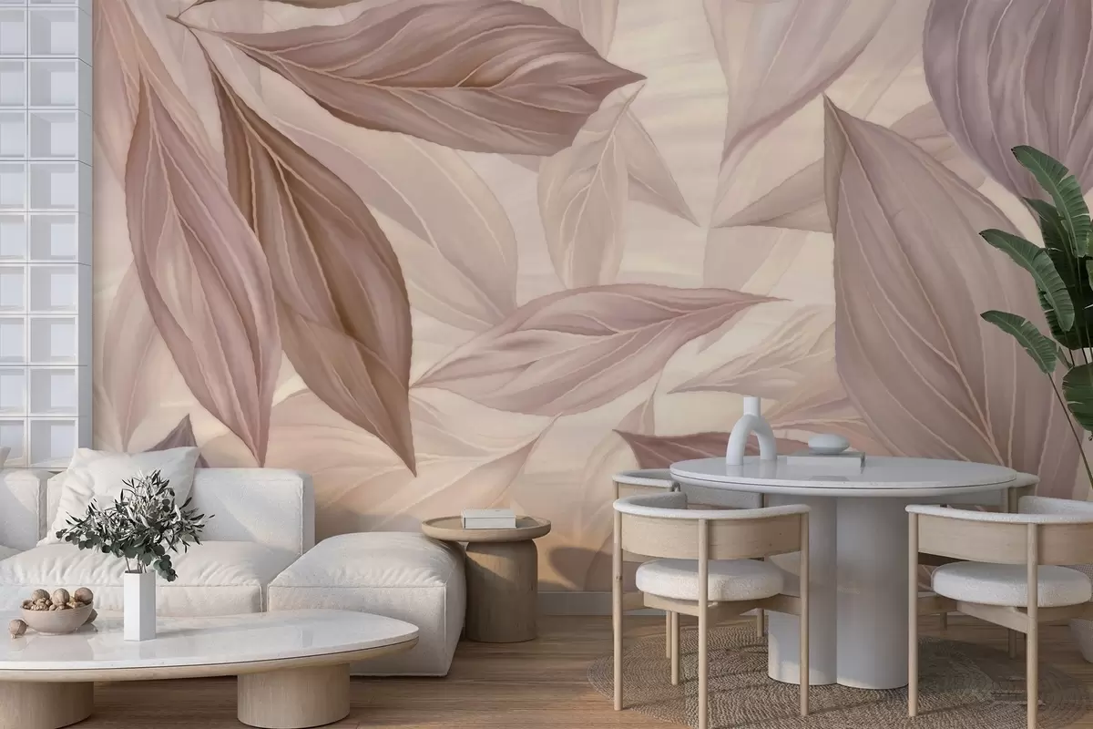 Papier peint Feuilles abstraites délicates w04969v1