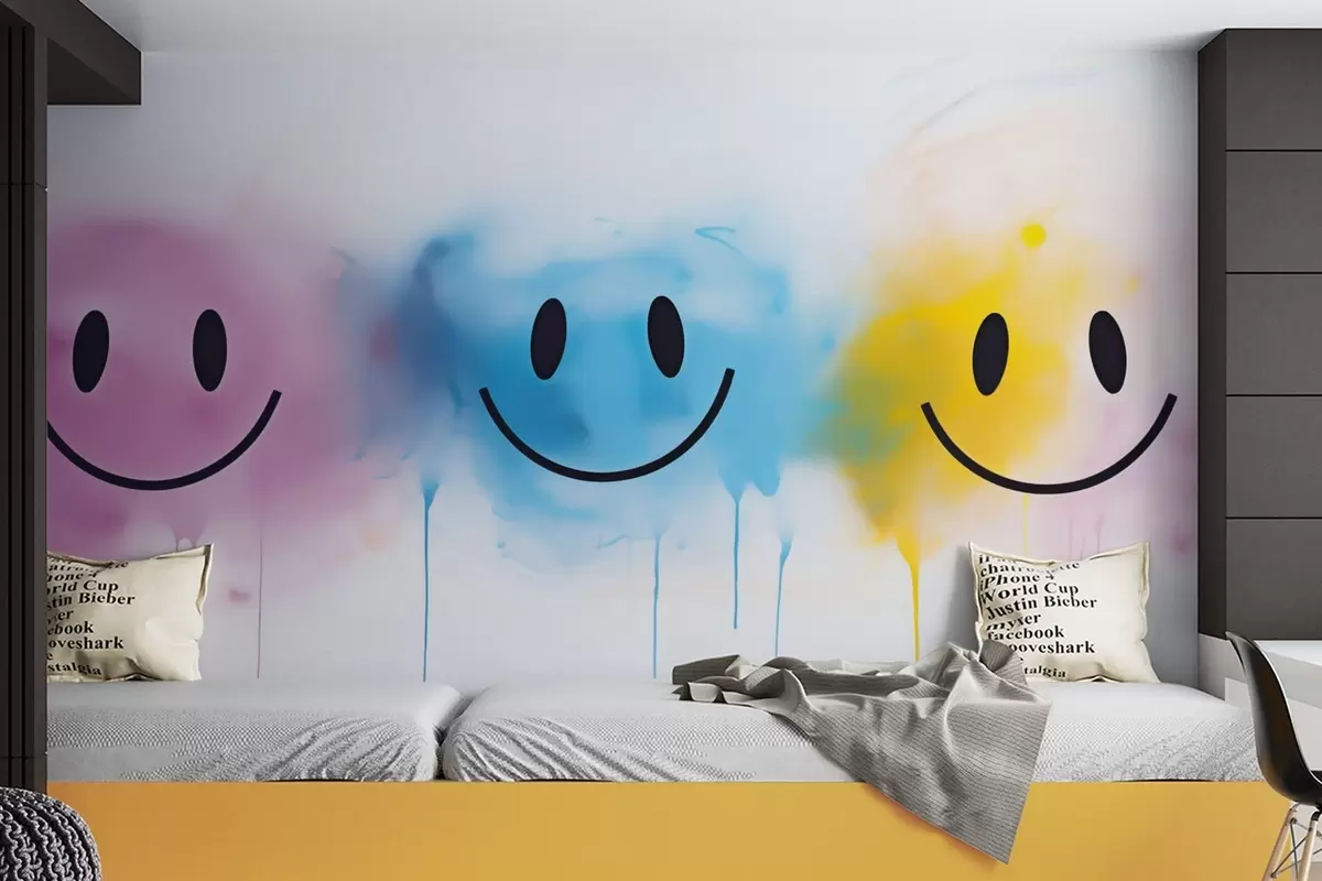 Papier peint Smileys w09600
