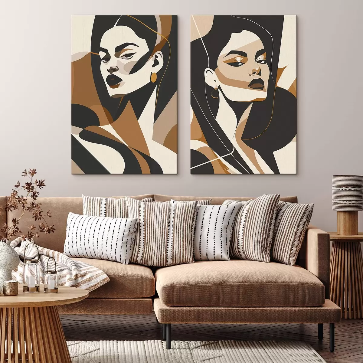 Tableau Portraits abstraits de femmes m01075
