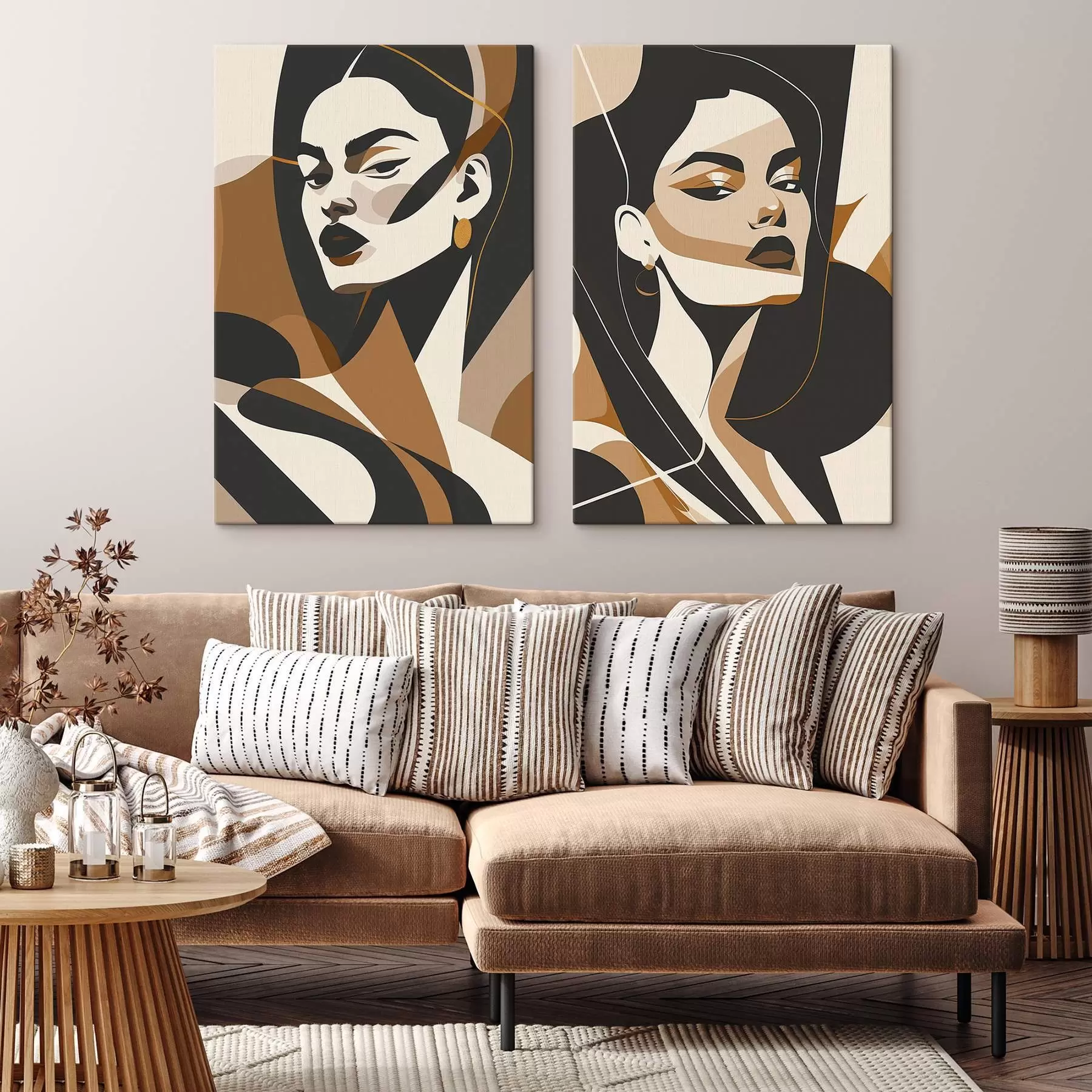 Tableau Portraits abstraits de femmes m01075