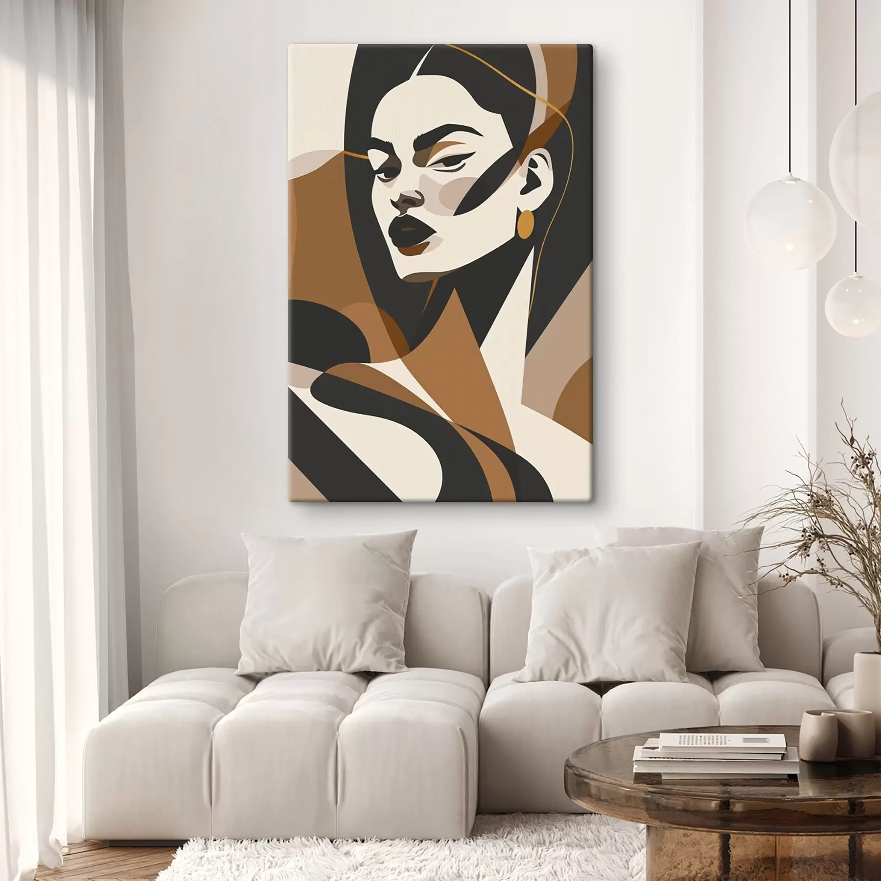 Tableau Portrait abstrait d'une femme s46905