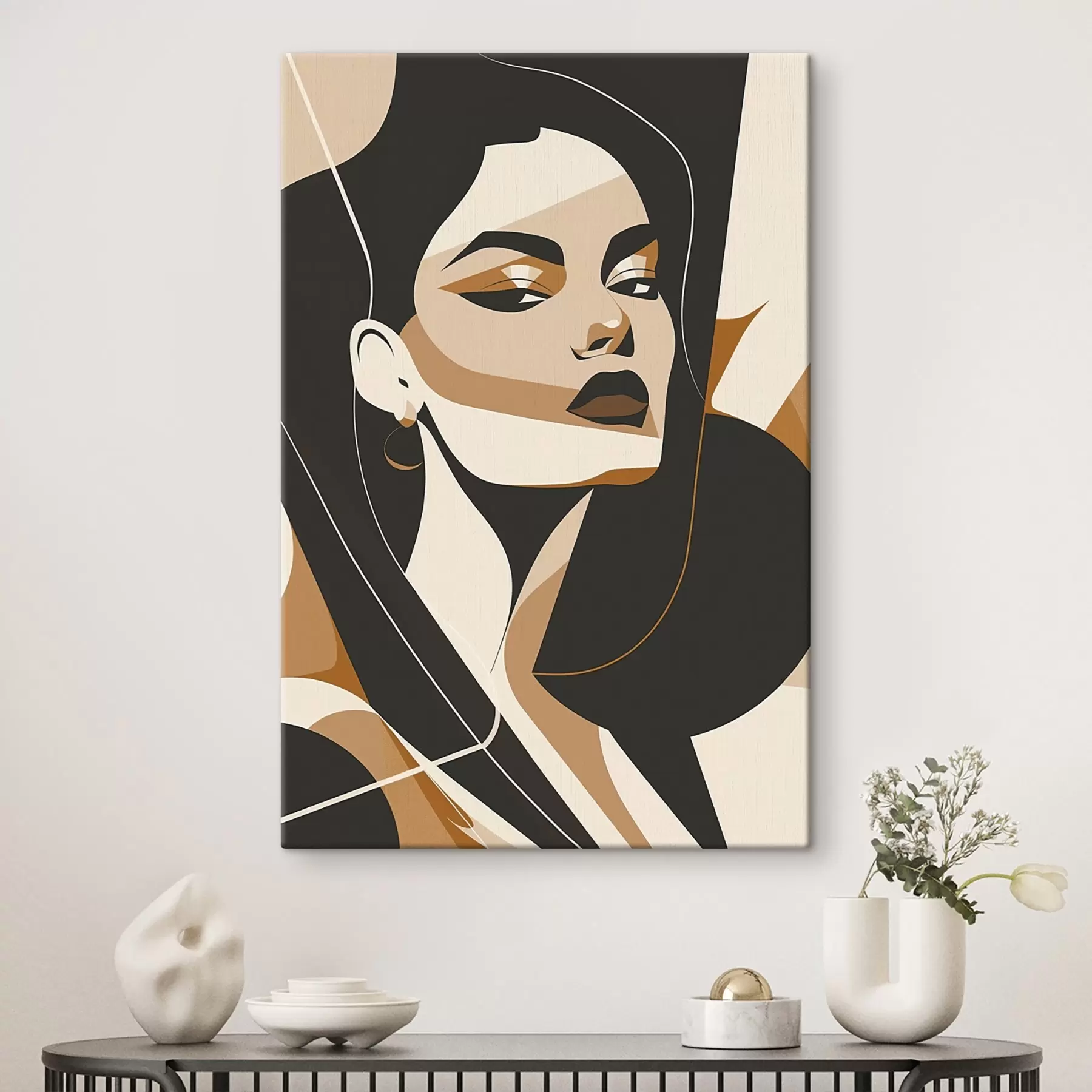 Tableau Portrait abstrait d'une femme s46906