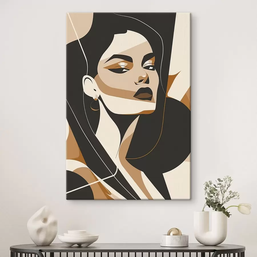 Tableau Portrait abstrait d'une femme s46906