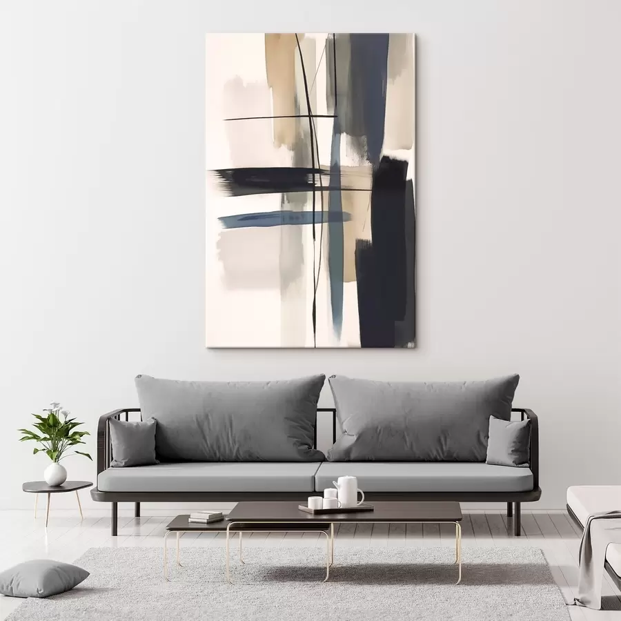 Tableau Imitation abstraite de coups de pinceau s46907