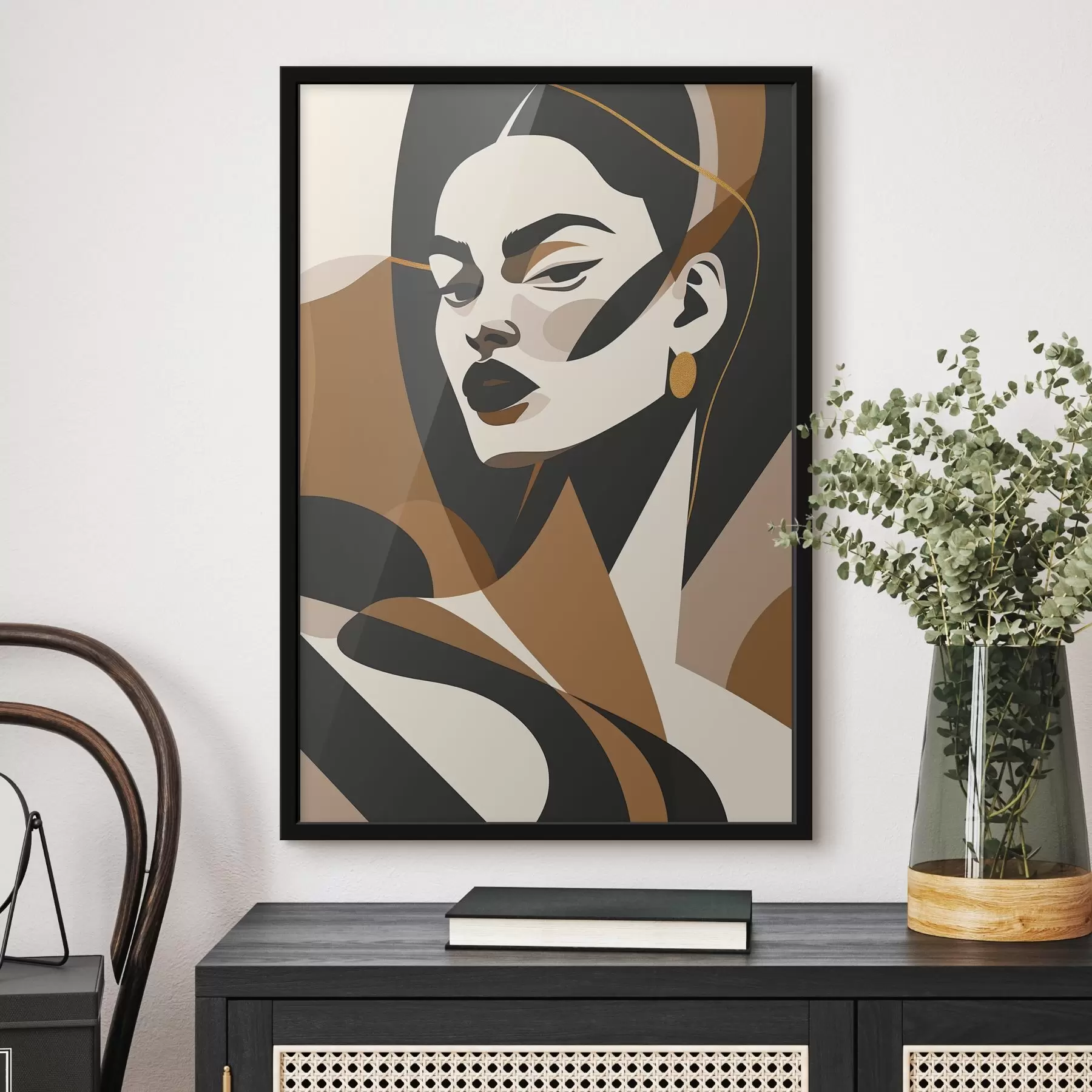 Papier peint Portrait abstrait d'une femme f46905