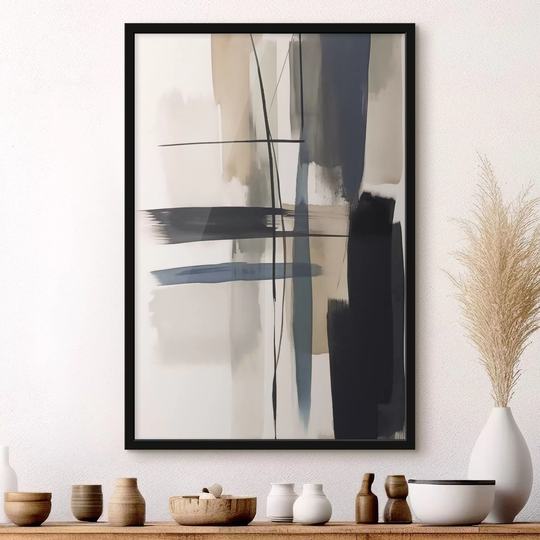 Papier peint Imitation abstraite de coups de pinceau f46907