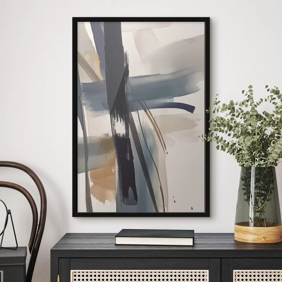 Poster Imitation abstraite de coups de pinceau f46908