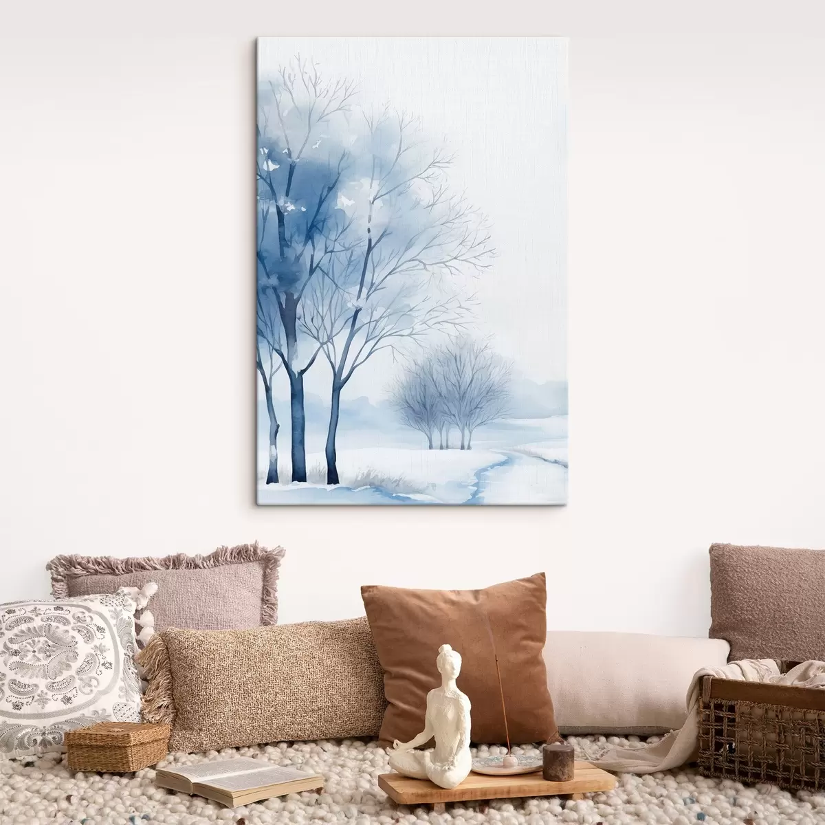 Tableau Arbres enneigés dans la forêt s46965