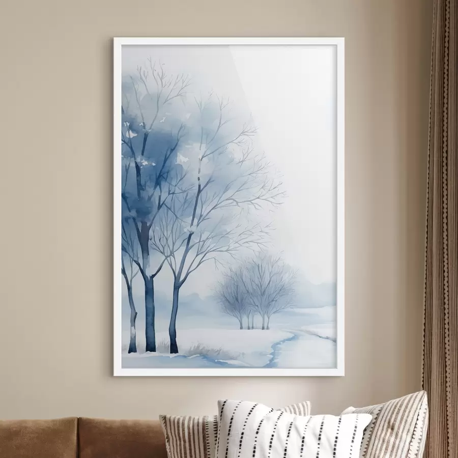 Papier peint Arbres enneigés dans la forêt f46965