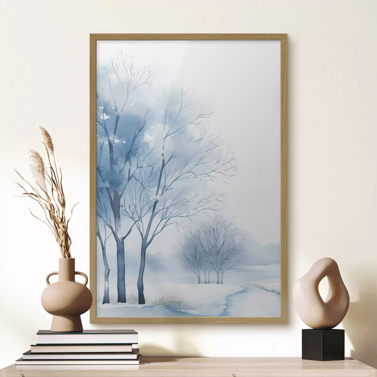 Poster Arbres enneigés dans la forêt f46965