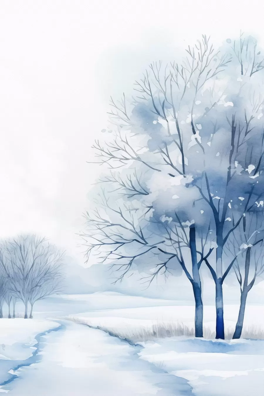 Papier peint Arbres dans un jardin d'hiver f46967