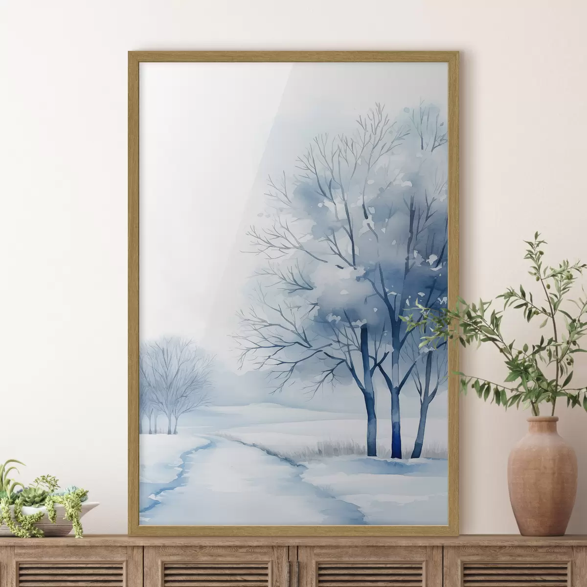 Poster Arbres dans un jardin d'hiver f46967